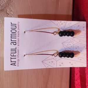Black Onyx Energy Infused earrings - NEW
